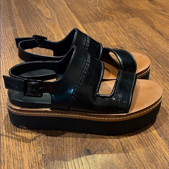 Zara Black and Brown Women's Sandals - Picture 2 of 9